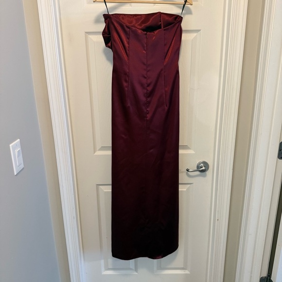 Like New Vintage Jessica McClintock Long Strapless Draped Evening Dress - Picture 2 of 6